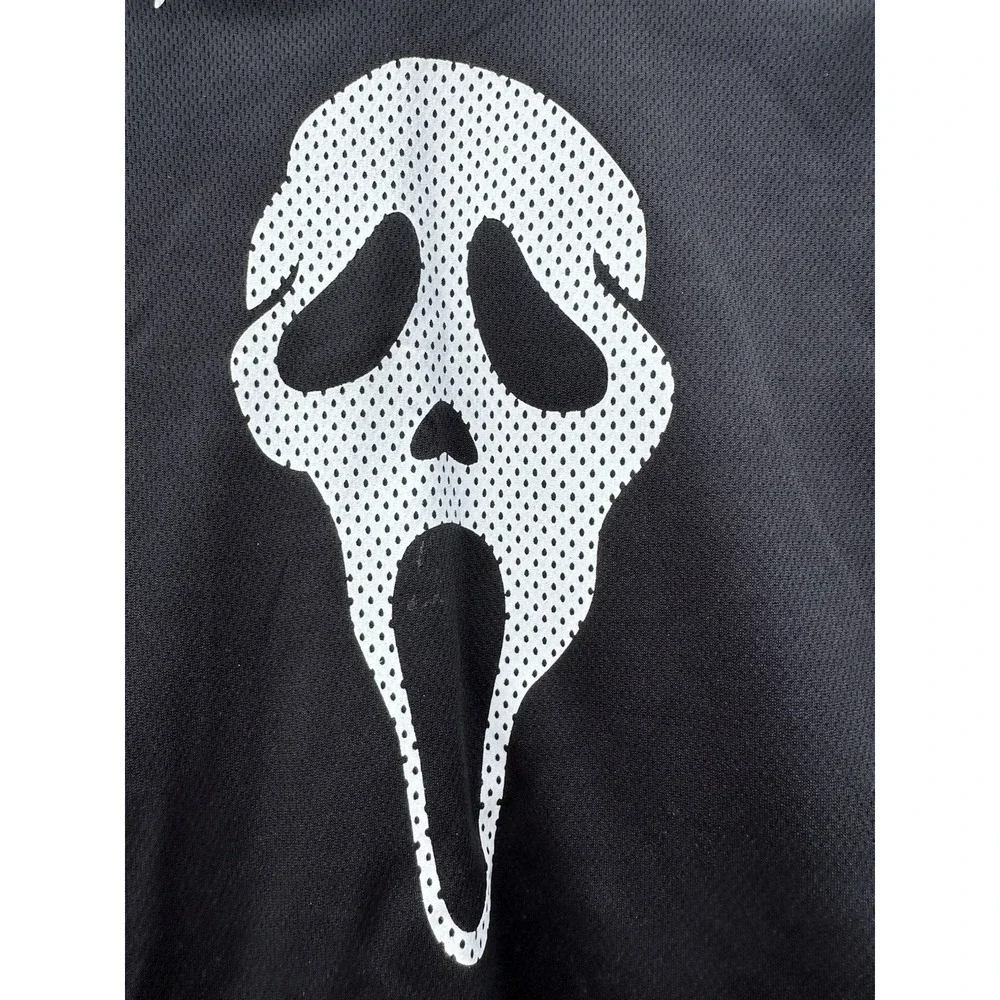 M Kids Ghost face‎ 96 Black White Gray Long Sleeve The Icon Of Halloween Jersey